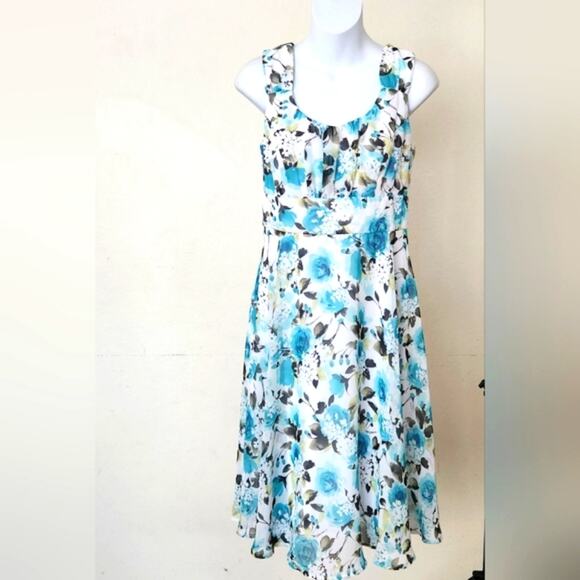 CONNECTED APPAREL Floral Print Sleeveless A-line Mini Dress Size 6P - Picture 9 of 9